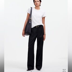 NWT Madewell Slouchy Straight Pants in Drapey Twill